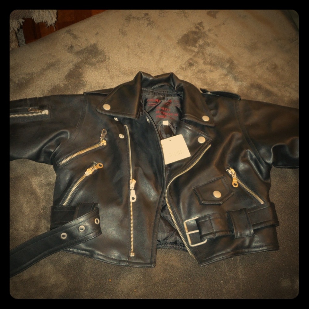 Children's leather Harley jacket